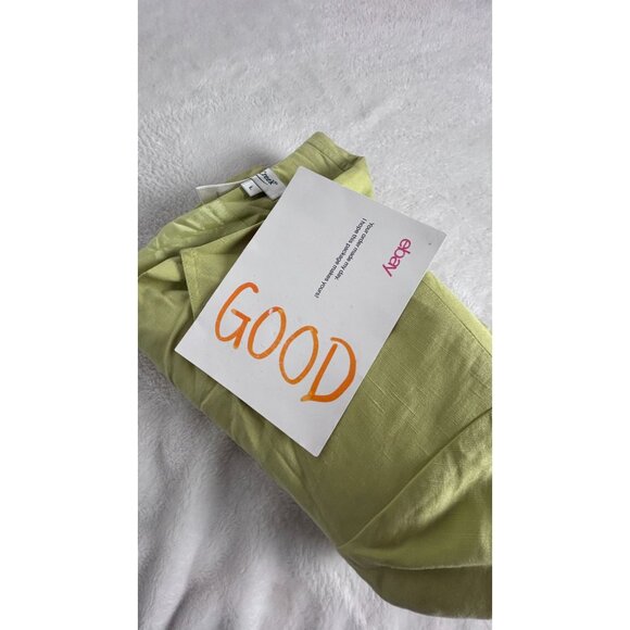 Coldwater Creek Womens Green Silk Linen Open Front Blazer Jacket Large Casual - Picture 8 of 8